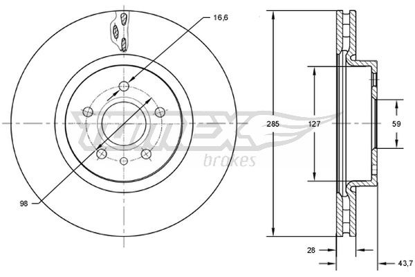 TOMEX Brakes Bremsscheibe